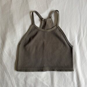 Free People Movement Happiness Runs Crop Top, light light Army green, XS/S